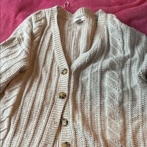 cupcakes & cashmere Cream Cable Knit Cardigan